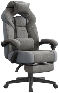 SONGMICS Gaming-Stuhl, Bürostuhl, Computerstuhl, ergonomisches Design, mit Fußstütze, verstellbares Kopfkissen