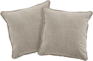 LeGer Home by Lena Gercke Dekokissen Marusha, Leinenoptik, 50x50 Dekokissen, Fransen, modern, ohne Füllung, 1Stk.