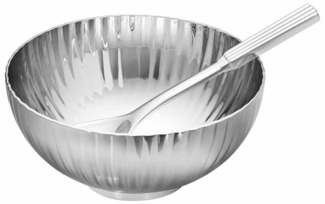 Georg Jensen Salzbehälter mit Löffel Bernadotte Edelstahl