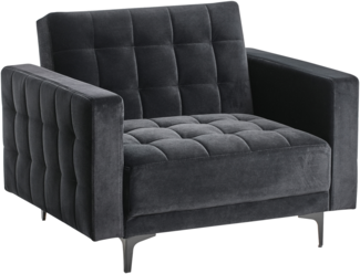 Sessel ABERDEEN Samtstoff Schwarz