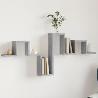 vidaXL Wandregal Betongrau 104,5x10x43 cm Holzwerkstoff 840726