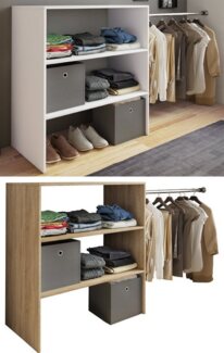 VCM Kleiderschrank Offener Kleiderschrank Dachschrägen Regal Dacho ll