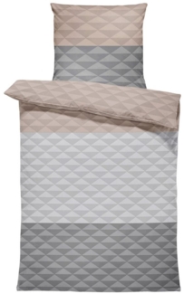 One Home Bettwäsche, Mikrofaser, 2 teilig, modern, gestreift und Rautenmuster