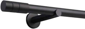 Deco-Raum Gardinenstange Zylinder, Ø 25 mm, 1-läufig, Wunschmaßlänge, kürzbar, Bohren, verschraubt, Metall, Komplett-Set mit Montagematerial