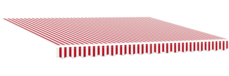 vidaXL Manuelle einziehbare Markise mit LED rot-weißen Streifen 400x300 cm 3330548