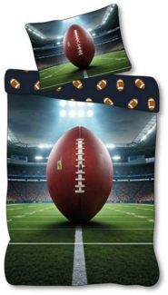 BrandMac Bettwäsche American Football - Wende-Bettwäsche-Set, 135x200 & 80x80, Baumwolle, 100% Baumwolle