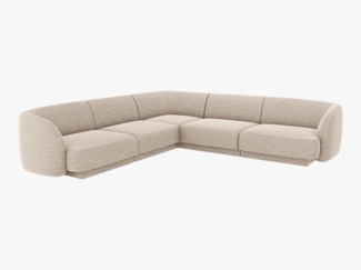 Micadoni 5-Sitzer Symmetrisches Ecksofa Miley Chenille Haga Beige