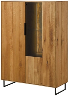 Massivmoebel24 Highboard (Massivholz), Wildeiche 103x43x145 natur geölt LINDAU #16