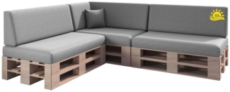 sunnypillow Palettenkissen Milano - 8er Set Palettenauflage mit abnehmbarem Bezug Kaltschaum, 8er Set Palettenkissen