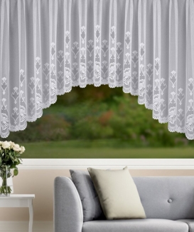 HOMING Gardine Sophie (1 St), Kräuselband, halbtransparent, Fertigschal