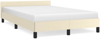 vidaXL Bettgestell ohne Matratze Creme 120x190 cm Kunstleder 379543