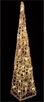 Spetebo LED Dekolicht LED Pyramide 60 cm - 30 LED, An / Aus, LED, warmweiss, Leucht Kegel warm weiss