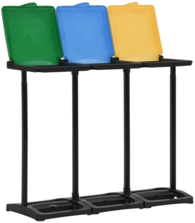 vidaXL Müllsackständer mit Deckel 240-330 L Mehrfarbig PP 340989