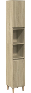 vidaXL Badschrank Sonoma-Eiche 30x30x190 cm Holzwerkstoff 849657