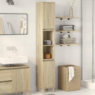 vidaXL Badschrank Sonoma-Eiche 30x30x190 cm Holzwerkstoff 849657