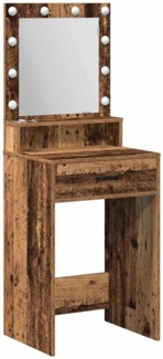 vidaXL Schminktisch mit Regal Altholz 50 x 41 x 135 cm Holzwerkstoff 865098