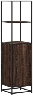 vidaXL Highboard Braun Eichen-Optik 35,5x35x139cm Holzwerkstoff Metall 849048