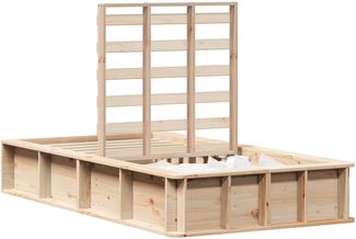 vidaXL Bettrahmen Wachsbraun 75 x 190 cm Massives Kiefernholz 872761