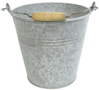 finehomegarden Blumentopf Zink Eimer mit Henkel Metall Ø23+30cm H21+30cm Pflanzkübel (1 St), Zinkeimer Metalleimer Blecheimer Pflanzeimer 2Größen wählbar / Paket