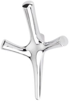 SO-TECH® Kleiderhaken Garderobenhaken TRICORNO 15,7 x 10,6 cm, (1-St), Chrom poliert inklusive Befestigungsschrauben und Dübel