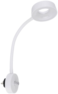 LED Wandleuchte, Metall, weiß, Flexo, Dimmer, Direct-Plug-In