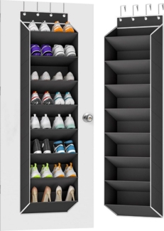 Coonoor Schuhregal Hängende Schuhaufbewahrung, Schuh-Organizer über der Tür, mit Haken-Schuhaufbewahrungsregal für Schuhe, Wohnaccessoires usw