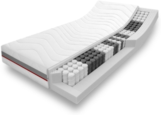 7 Zonen orthopädische Taschenfederkernmatratze Sleezzz Premium 80x200 cm, Höhe 23 cm, Härtegrad H2/H3