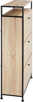 Schuhregal - Industrial Holz hell, Eiche Sonoma, 61 cm