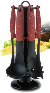 Küchenhelfer Küchenutensilien mit Ständer 7-tlg. Royalty Line RL-U6 braun