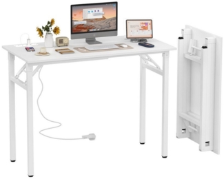 JEOBEST Klapptisch Keine Montage Erforderlich Schreibtisch Klappschreibtisch 100 x 50 cm, (1-St, 1 Schreibtisch), Klappbar, Schmal, Platzsparend