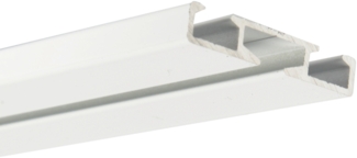 Aluminium Vorhangschiene "Weiß -1/2 Lauf" - 90cm