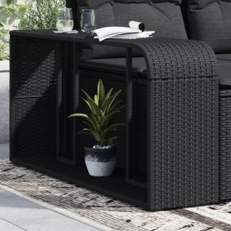 vidaXL Outdoor-Regale 2 Stk. Schwarz Poly Rattan 365981
