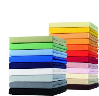 Schlafgut - Jersey-Elasthan Spannbetttuch für Matratzen / Wasserbetten bis 220cm und 25 cm Höhe, Größe: 140/160 x 190/200/210/220 cm, Farbe: 175 - Kirsche