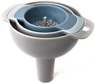 Blusmart Trichter 4-in-1-Multifunktionstrichter-Set, (Mit Griff und herausnehmbarem Filtereinsatz, Filter zur Abgabe von Küchenölleckflüssigkeiten), Einfülltrichter aus Kunststoff 60/80/100 mm