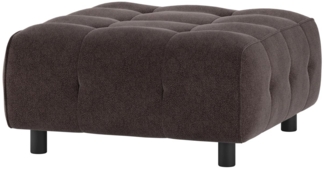 Hocker Louis aus gewebten Stoff, Braun