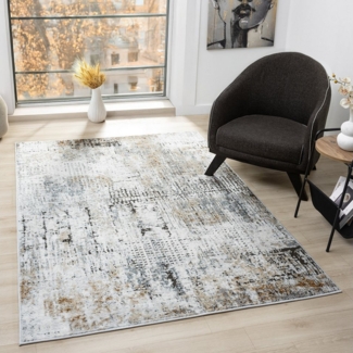 Vimoda Teppich Capri, Boho Used Effekt, Vintage Look, Rechteck, Höhe: 6 mm, Läufer, weich, Wohnzimmer, Schlafzimmer, Esszimmer