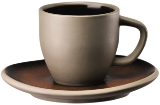 Rosenthal Espressotasse Junto Bronze Espressotasse mit Untertasse, Steinzeug