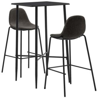 vidaXL 3-tlg. Bar-Set Stoff Dunkelgrau 279955