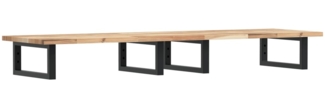 vidaXL Waschbeckenregal Wandmontage Stahl und Akazienholz 3302677