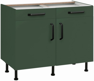 wiho Küchen Unterschrank Simi Soft-Close-Funktion in Schubkästen und Auszügen, verstellbare Füße