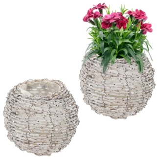 Runder Blumentopf im 2er Set