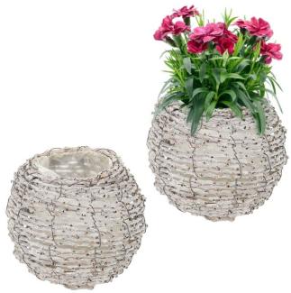 Runder Blumentopf im 2er Set