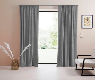 LeGer Home by Lena Gercke Vorhang Samt Ladina, Stangendurchzug (1 St), blickdicht, Polyester, blickdicht, gewebt, verschiedene Größen, 1 Stück, Bestseller