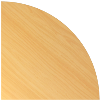 Verkettungswinkel Viertelkreis Konsole 80x80cm, Buche Weiß