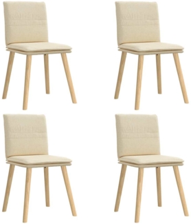 vidaXL Esszimmerstühle 4 Stk. Creme Stoff 3315362