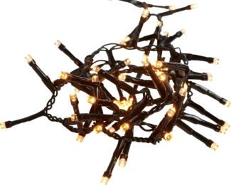 EGLO Christmas 410815 Weihnachtsdekoration LICHTERKETTE GOLDEN WARM WHITE LED 800X0,064W 0. 82kg Kunststoff schwarz, amber L:1600cm IP44