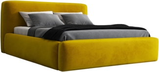 Polsterbett LUMO 90x200 ohne Matratze mit Bettkasten und Lattenrost. Farbe: Bernesteigraun 34