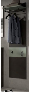 Garderobenpaneel Cooper in grau und salbei 45x165 cm