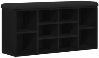 vidaXL Schuhbank Schwarz Eichen-Optik 102 x 32 x 50 cm Holzwerkstoff 862988