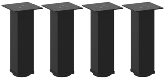 vidaXL Couchtischbeine 4 Stk. Schwarz 30-32 cm Stahl 4012460